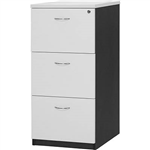 YS DESIGN OXLEY FILING CABINET 3 DRAWER 476 X 550 X 1029MM WHITEIRONSTONE
