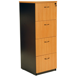 YS DESIGN OXLEY FILING CABINET 4 DRAWER 476 X 550 X 1339MM BEECHIRONSTONE