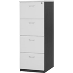 YS DESIGN OXLEY FILING CABINET 4 DRAWER 476 X 550 X 1339MM WHITEIRONSTONE