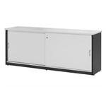 YS DESIGN OXLEY CREDENZA 1200 X 450 X 730MM WHITEIRONSTONE