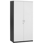 YS DESIGN OXLEY FULL DOOR STORAGE CUPBOARD 900 X 450 X 1800MM WHITEIRONSTONE