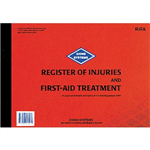 ZIONS REGISTER OF INJURIES AND FIRST AID TREATMENT BOOK 50 PAGE 210 X 300MM