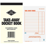 ZIONS TA TAKEAWAY DOCKET BOOK SINGLE PLY 100 PAGE 172 X 99MM